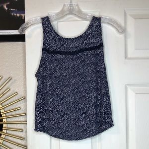 Xhilaration Dark Blue Crop Tank w/tie back US LG